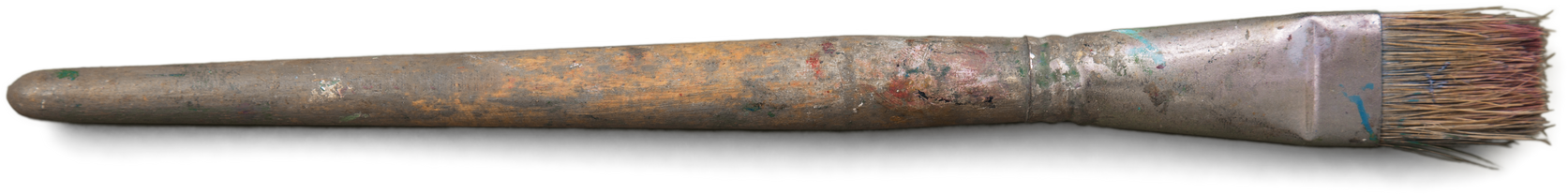 Artist Brushes on White Background