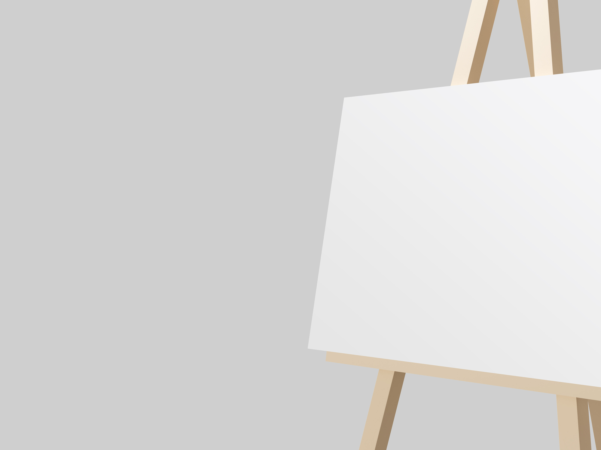 Easel with White Canvas